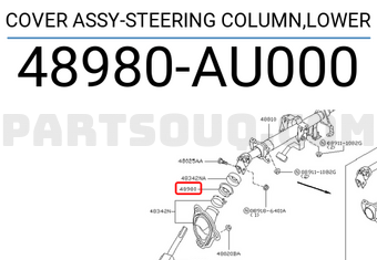 Nissan 48980AU000 COVER ASSY-STEERING COLUMN,LOWER