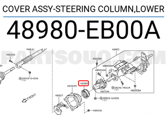 Nissan 48980EB00A COVER ASSY-STEERING COLUMN,LOWER