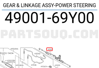Nissan 4900169Y00 GEAR & LINKAGE ASSY-POWER STEERING