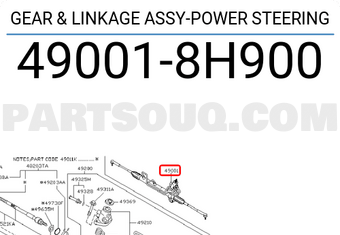 Nissan 490018H900 GEAR & LINKAGE ASSY-POWER STEERING