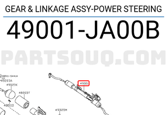 Nissan 49001JA00B GEAR & LINKAGE ASSY-POWER STEERING