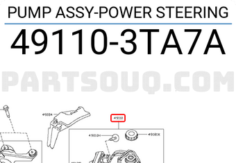 Nissan 491103TA7A PUMP ASSY-POWER STEERING