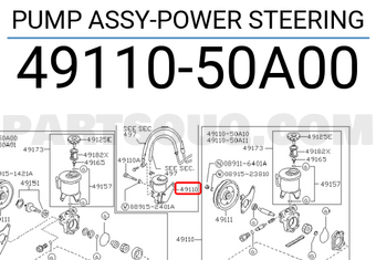 Nissan 4911050A00 PUMP ASSY-POWER STEERING
