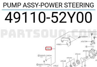 Nissan 4911052Y00 PUMP ASSY-POWER STEERING