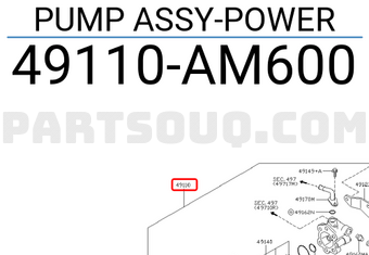 Nissan 49110AM600 PUMP ASSY-POWER