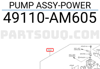 Nissan 49110AM605 PUMP ASSY-POWER
