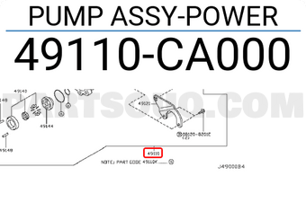 Nissan 49110CA000 PUMP ASSY-POWER