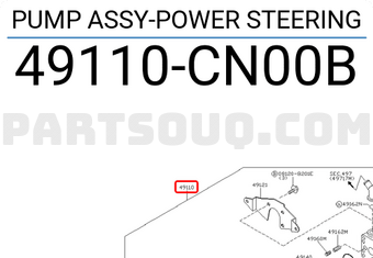 Nissan 49110CN00B PUMP ASSY-POWER STEERING