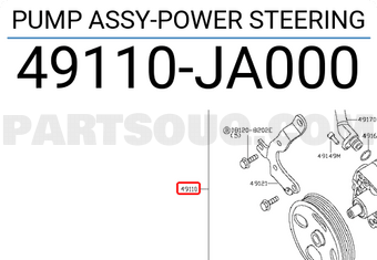 Nissan 49110JA000 PUMP ASSY-POWER STEERING