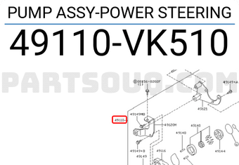 Nissan 49110VK510 PUMP ASSY-POWER STEERING