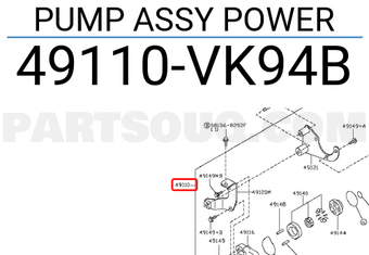 Nissan 49110VK94B PUMP ASSY POWER