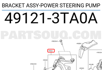 Nissan 491213TA0A BRACKET ASSY-POWER STEERING PUMP
