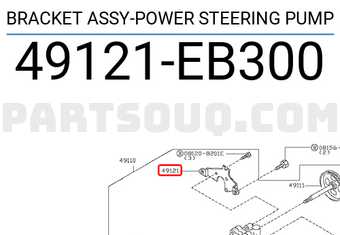 Nissan 49121EB300 BRACKET ASSY-POWER STEERING PUMP