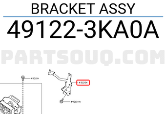 Nissan 491223KA0A BRACKET ASSY