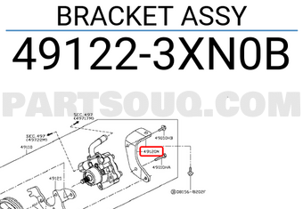 Nissan 491223XN0B BRACKET ASSY