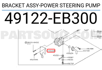 Nissan 49122EB300 BRACKET ASSY-POWER STEERING PUMP