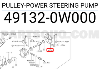 Nissan 491320W000 PULLEY-POWER STEERING PUMP