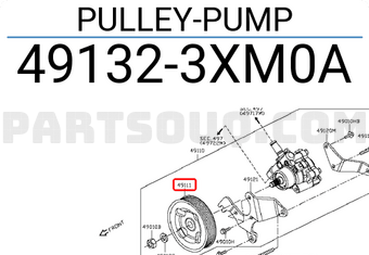 Nissan 491323XM0A PULLEY-PUMP
