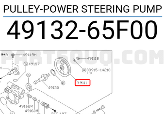 Nissan 4913265F00 PULLEY-POWER STEERING PUMP