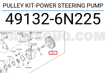 Nissan 491326N225 PULLEY KIT-POWER STEERING PUMP