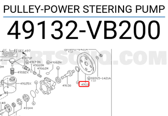 Nissan 49132VB200 PULLEY-POWER STEERING PUMP