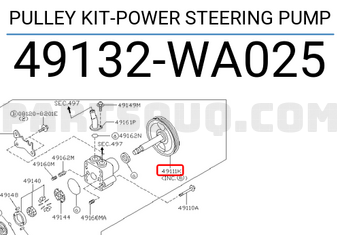Nissan 49132WA025 PULLEY KIT-POWER STEERING PUMP
