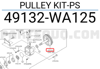 Nissan 49132WA125 PULLEY KIT-PS
