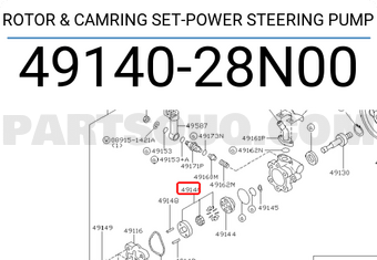 Nissan 4914028N00 ROTOR & CAMRING SET-POWER STEERING PUMP