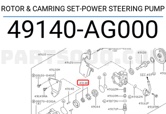Nissan 49140AG000 ROTOR & CAMRING SET-POWER STEERING PUMP