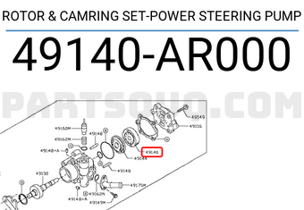 Nissan 49140AR000 ROTOR & CAMRING SET-POWER STEERING PUMP