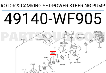 Nissan 49140WF905 ROTOR & CAMRING SET-POWER STEERING PUMP