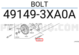 Nissan 491493XA0A BOLT