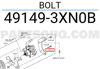 Nissan 491493XN0B BOLT