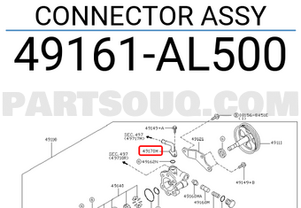 Nissan 49161AL500 CONNECTOR ASSY