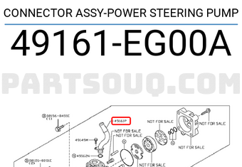 Nissan 49161EG00A CONNECTOR ASSY-POWER STEERING PUMP