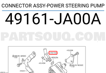 Nissan 49161JA00A CONNECTOR ASSY-POWER STEERING PUMP