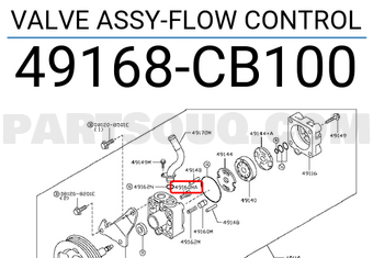 Nissan 49168CB100 VALVE ASSY-FLOW CONTROL