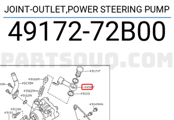 Nissan 4917272B00 JOINT-OUTLET,POWER STEERING PUMP