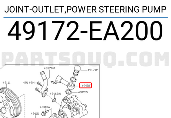 Nissan 49172EA200 JOINT-OUTLET,POWER STEERING PUMP
