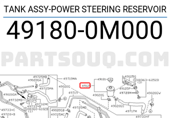 Nissan 491800M000 TANK ASSY-POWER STEERING RESERVOIR