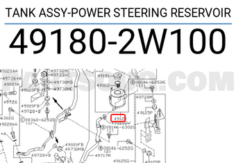Nissan 491802W100 TANK ASSY-POWER STEERING RESERVOIR