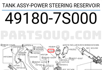 Nissan 491807S000 TANK ASSY-POWER STEERING RESERVOIR