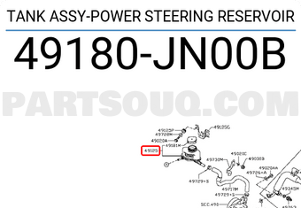 Nissan 49180JN00B TANK ASSY-POWER STEERING RESERVOIR