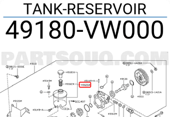Nissan 49180VW000 TANK-RESERVOIR
