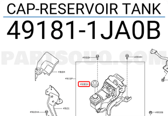 Nissan 491811JA0B CAP-RESERVOIR TANK