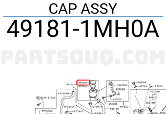 Nissan 491811MH0A CAP ASSY
