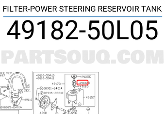 Nissan 4918250L05 FILTER-POWER STEERING RESERVOIR TANK