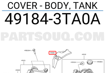 Nissan 491843TA0A COVER - BODY, TANK