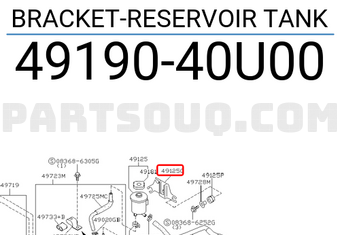 Nissan 4919040U00 BRACKET-RESERVOIR TANK