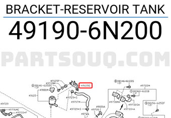 Nissan 491906N200 BRACKET-RESERVOIR TANK